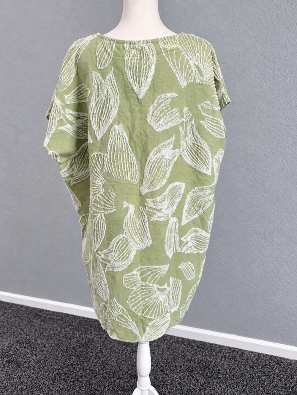 Sand Cloud Sage Green 100% Organic Cotton Lace Up Beach Swim Cover Up OS Poncho - Picture 4 of 10